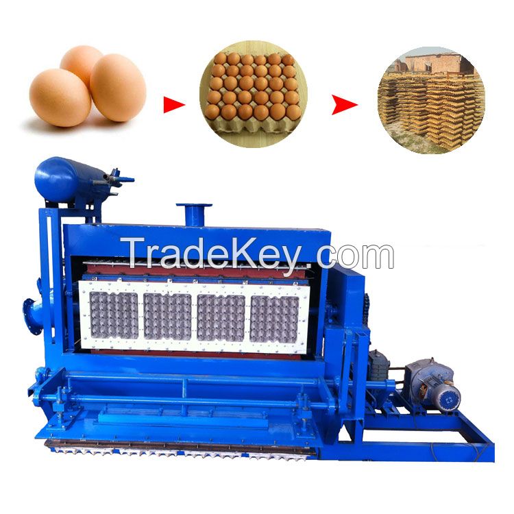 Small Capacity Waste Paper Recycling Disposable Pulp Egg Tray Product Making Molding Machine