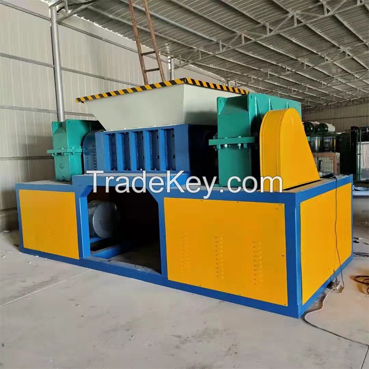 Twin Shaft Plastic Tire Recycling Shredder Machine For Sale