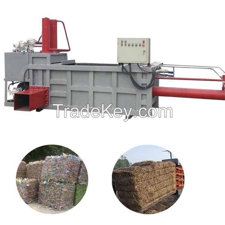 Automatic horizontal hydraulic waste paper cardboard press machine baler machine
