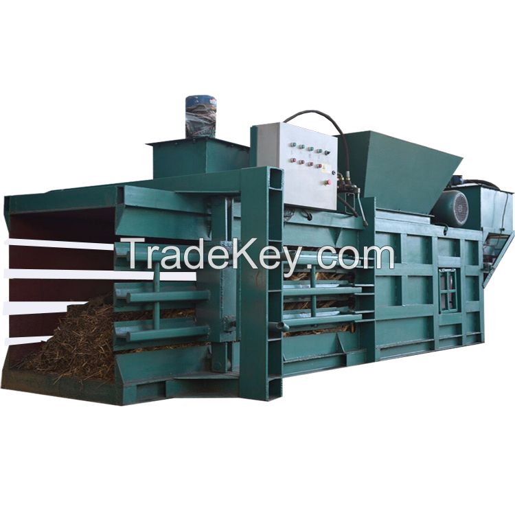 Automatic horizontal hydraulic waste paper cardboard press machine baler machine