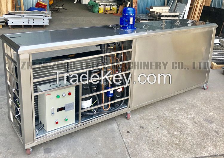 Industrial clear containerized ice cube block bar maker making machine