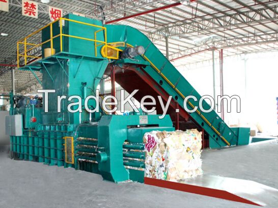 Automatic waste paper hydraulic baler machine waste carton horizontal hydraulic baler
