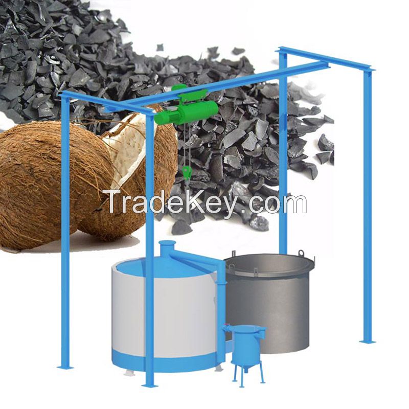 high quality good price Charcoal making machine Hoisting carbonization furnace Carbonizing equipment