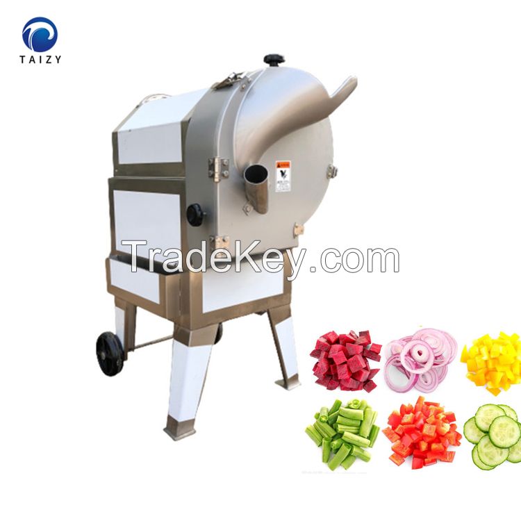 Low Price Electric Vegetable Potato Slicer Shredder Cutting Machine Cassava Chips Vegetable Dicing cubes cutter chopper Machine