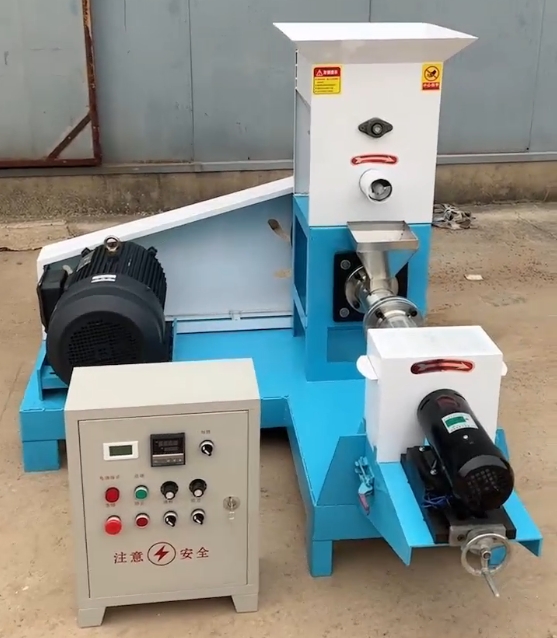 Floating Fish Feed Mill Pellet Extruder Making Machine