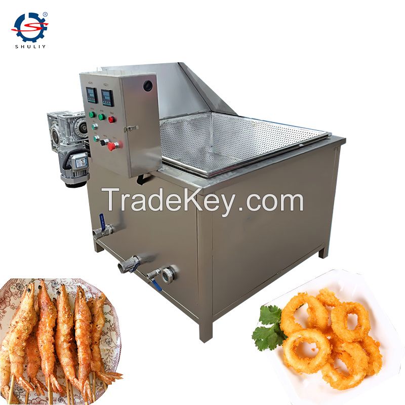 Industrial Potato Chips Macking Machine Automatic Chicken Snacks Deep Frier  Electric Gas