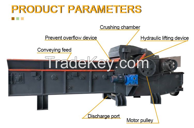 timber log wood shredder branch crusher machine