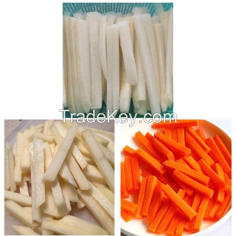 Industrial Automatic Vegetable Carrot Cutter Cassava Stick Slicer French Fries Shredder Sweet Potato Chips Cutting Machine Price