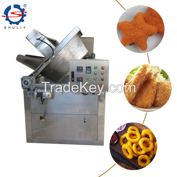 batch type automatic oil frying machine for all nuts and snacks
