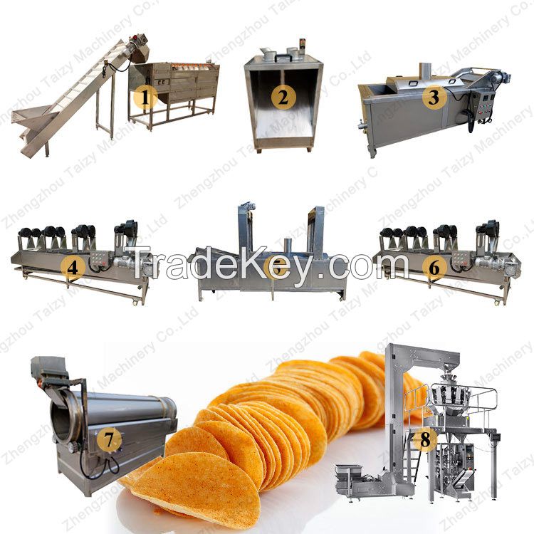 China Full Automatic New Design Frozen French Fries Production Line Making Machinery For Frozen Potato Fries