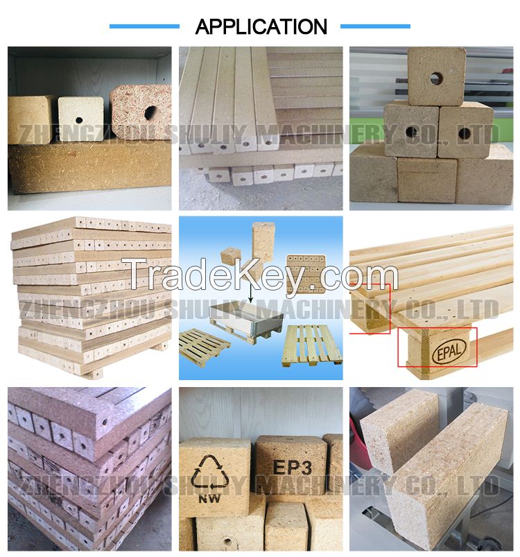 High efficiency hot press wood pallet block making machine for sale