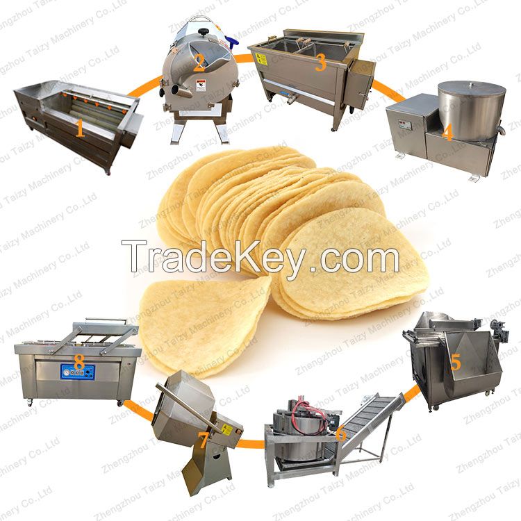 fully Automatic Potato Chip french fries Production Line Stainless Steel for sale