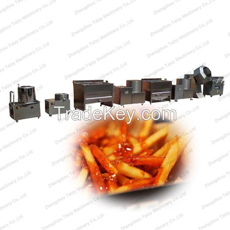 Industrial  Semi-automatic Frozen French Fries Making Machine French Fries Production Line