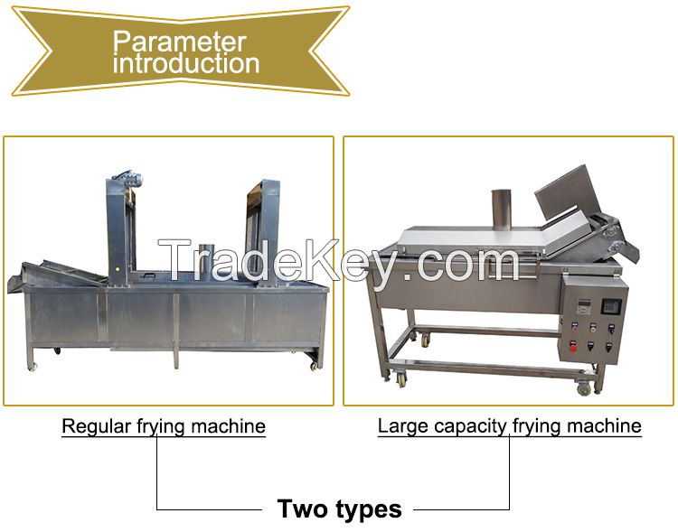 Manufacturer stainless steel belt conveyor automatic continuous fryer frying machine