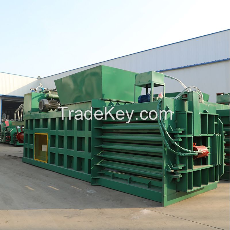 Horizontal Hydraulic Tire Press Baler Machine For Used Clothes