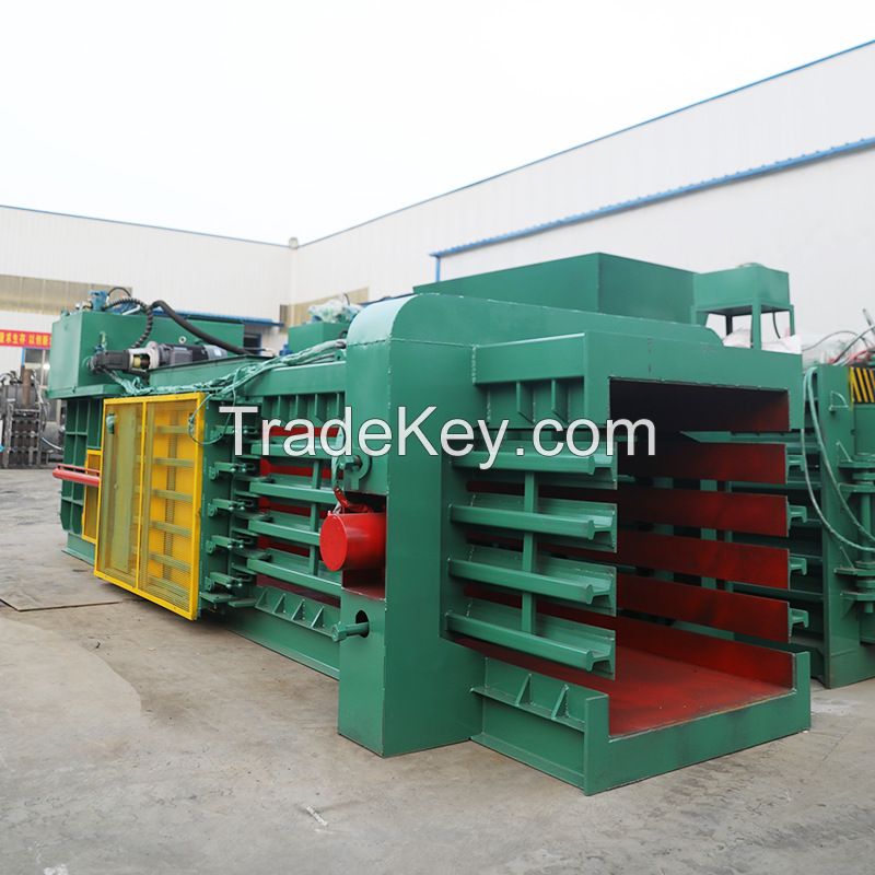 Horizontal Hydraulic Tire Press Baler Machine For Used Clothes