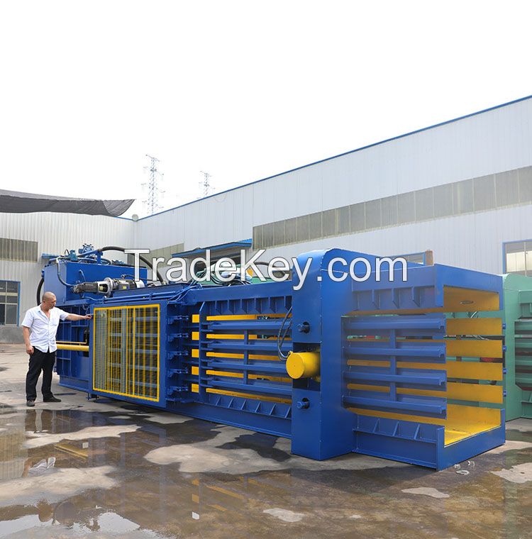 Automatic horizontal baling press machine/hydraulic waste paper baling machine/cardboard baler horizontal baler