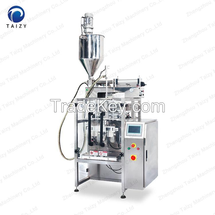 peanuts almond walnuts paste tomato wasabi paste Liquid Filling back 3/4 sides peeling Packing Machine cocoa Paste yogurt bag Sachet Packing Machine