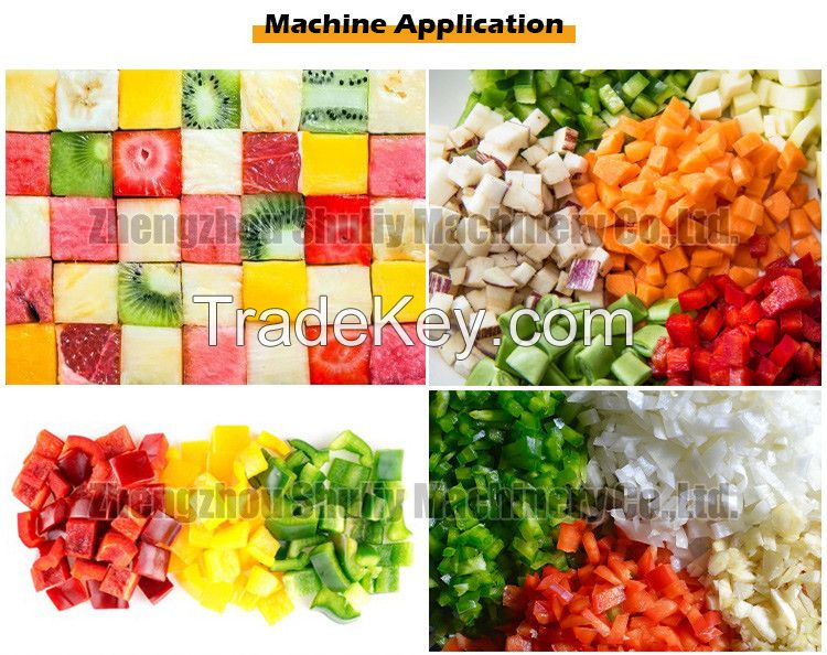 Vegetable And Fruit Cube Cutting Machines Green Onion Potato Dicing Cutter Machine