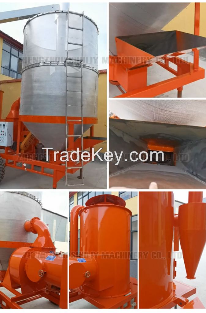 Vertical Paddy Rice Cereal Maize Drying Grain Wheat Corn Beans Dryer