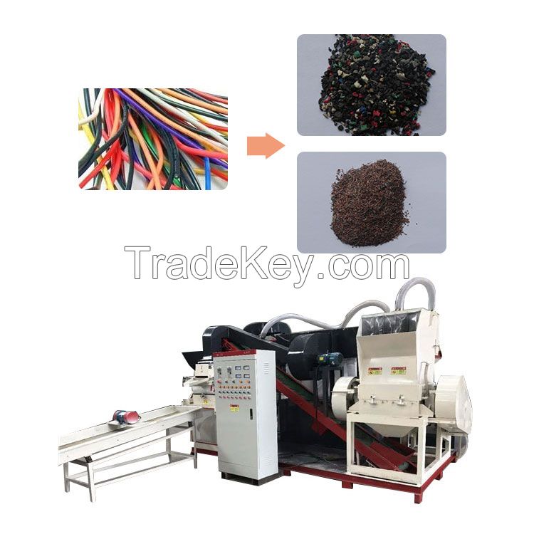 copper and plastic separator equipment Scrap copper wires cable crusher and separator machine