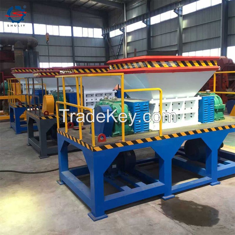 Waste rubber tires recycling equipment automatic tire shredder machine