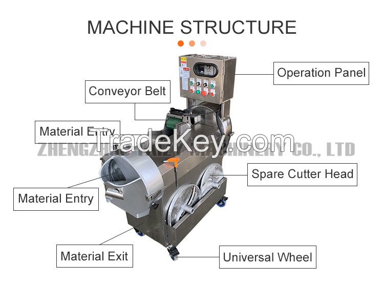  Automatic Fruit And Vegetable Cutting Machine cube finger slips chips wave chips cutting machine
