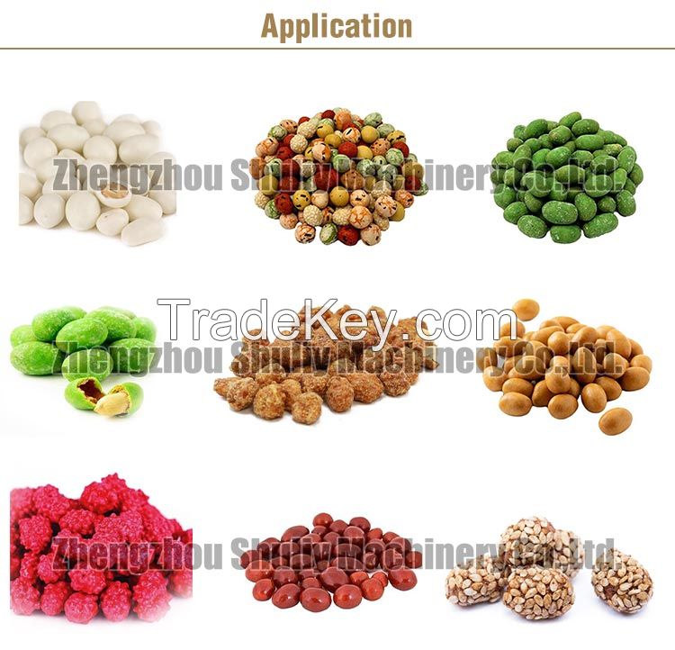 industrial roasted honey coated peanut cashew melon seeds coating processing production line