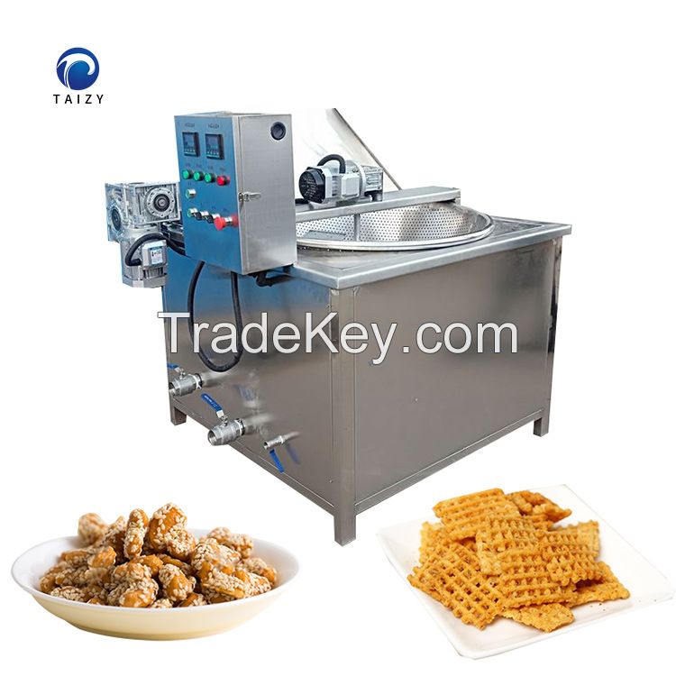 Industrial Chicken Deep Frier Automatic Peanut Chips Frying Machine Stainless Steel