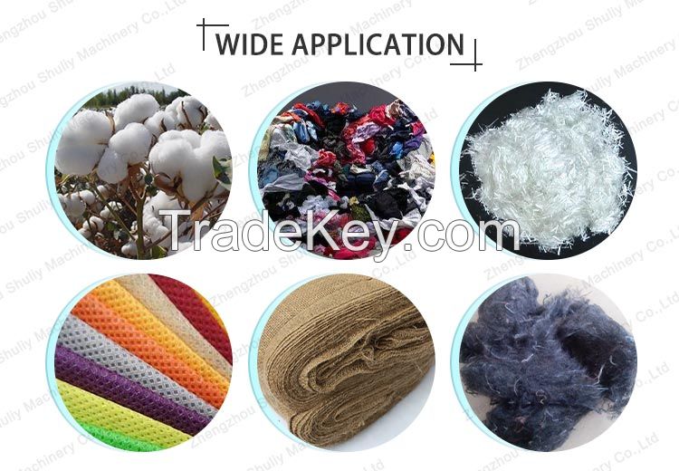 Fabric Cotton waste fiber recycling and opening machine