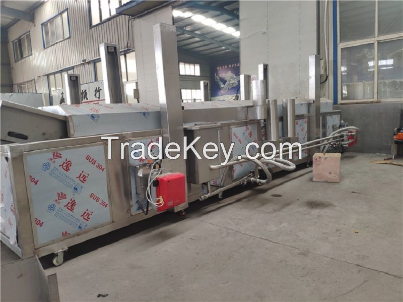 Continuous Meat Frying Machine Potato Chips Frying Machine Vegetable Fruit Frying Machine