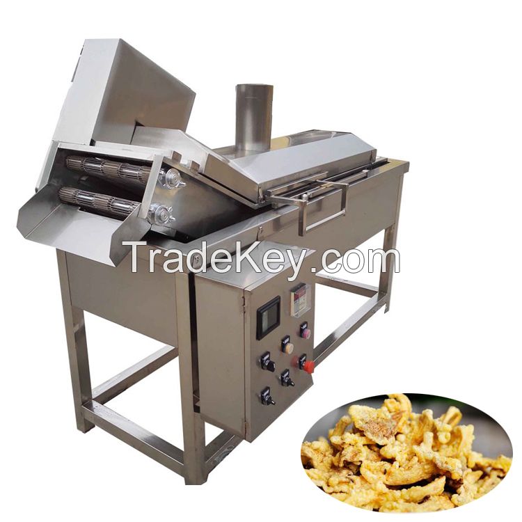 Continuous Chicken French Fries Frying Machine Spring Rolls Chips Peanuts Frying Machine