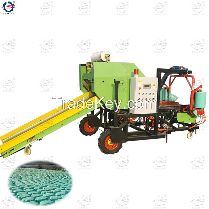 silage baler machine with crusher function grass silage baler machine