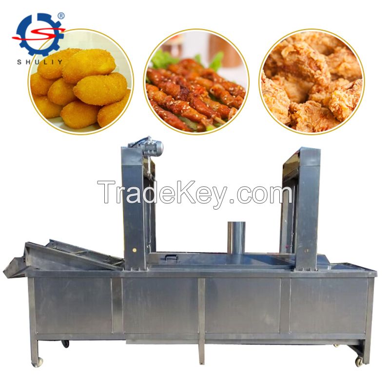 Gas heating way onion rings frying machine spring rolling fryer banana chips frying machine