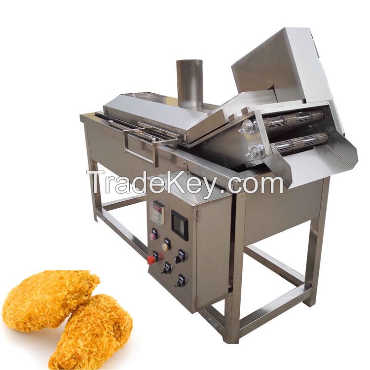 Continuous nugget frying machine samosa frying machine donut fryer