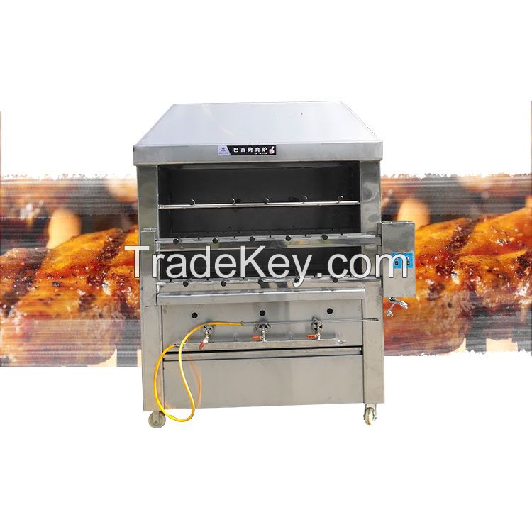Good quality rotary chicken grill machine gas barbecue grill Brazilian rodizio machine