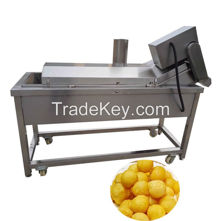Continuous nugget frying machine samosa frying machine donut fryer
