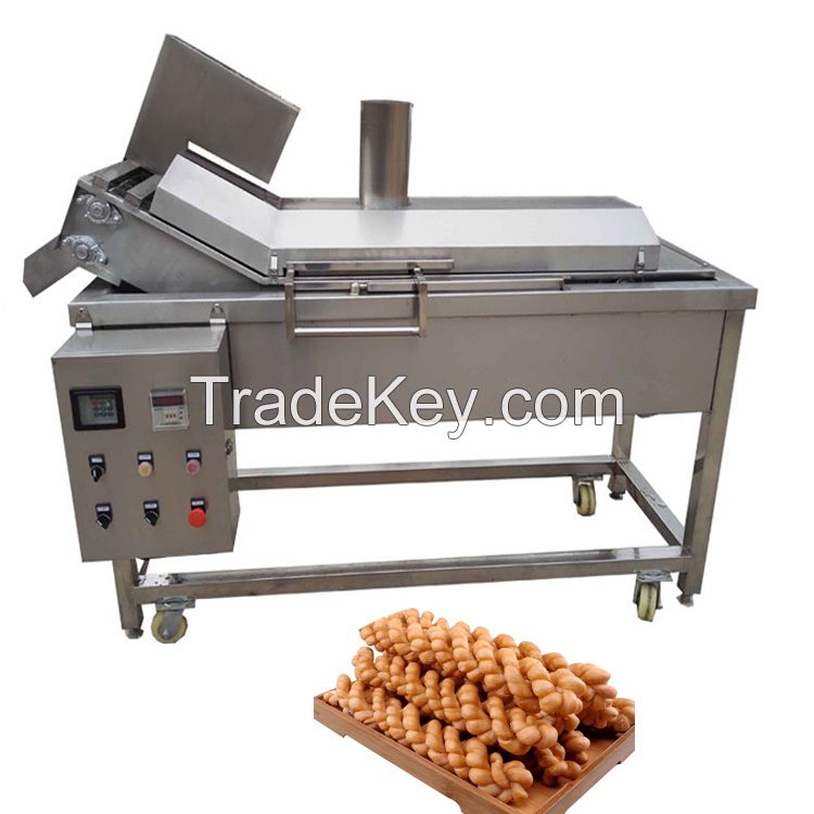 Full 304 Stainless Steel automatic snack food frying machine frozen fries and potato chips fryer