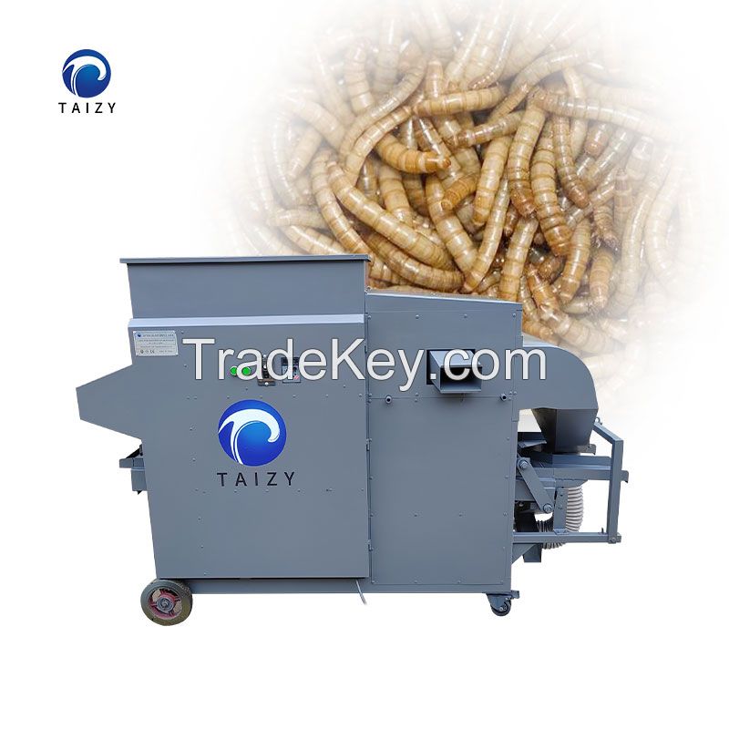 Continuous tenebrio molitor sortor mealworm separating machine unit and color selecting machine