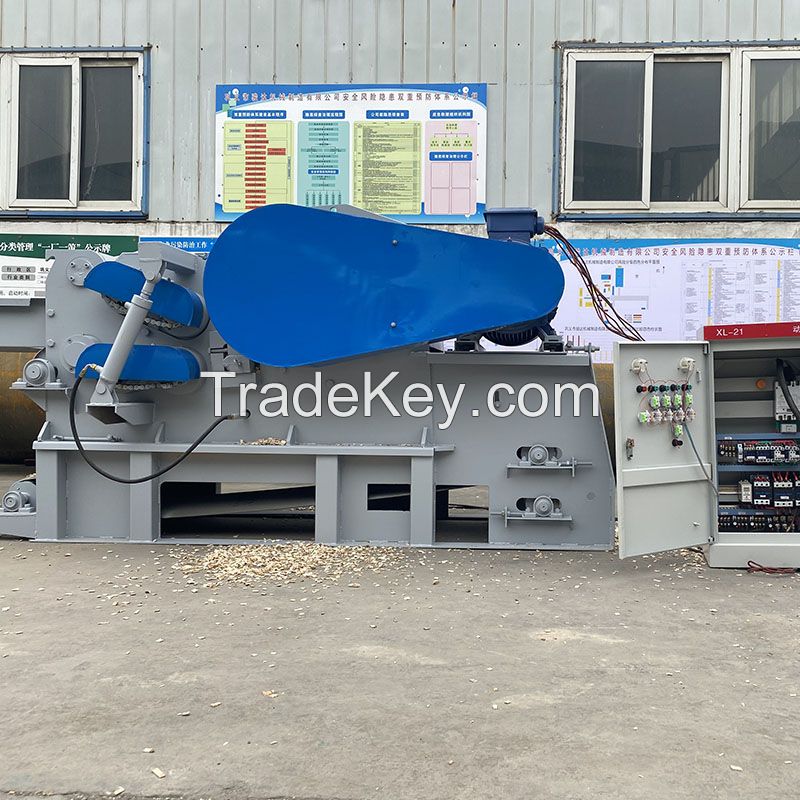 Sawing Plant Used Large Branch Shredder 4-5t/h Blade Drum Wood Chipper for Sales