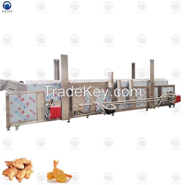 Automatic Continuous Fried Fish Oil Frying Machine For Making Fish Skin /Ball /Tofu