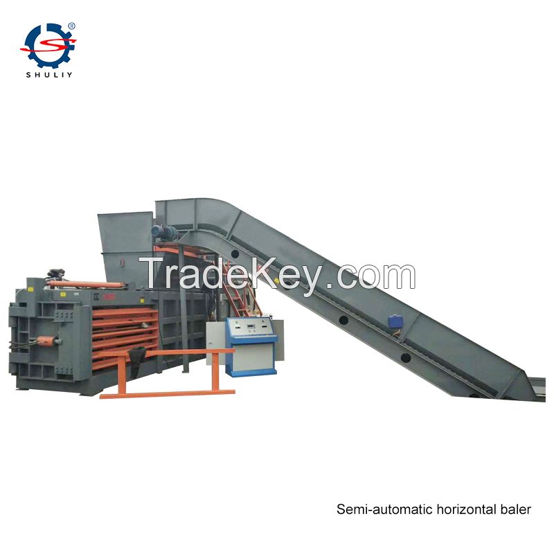 hydraulic pressure carton scrap horizontal baling machine