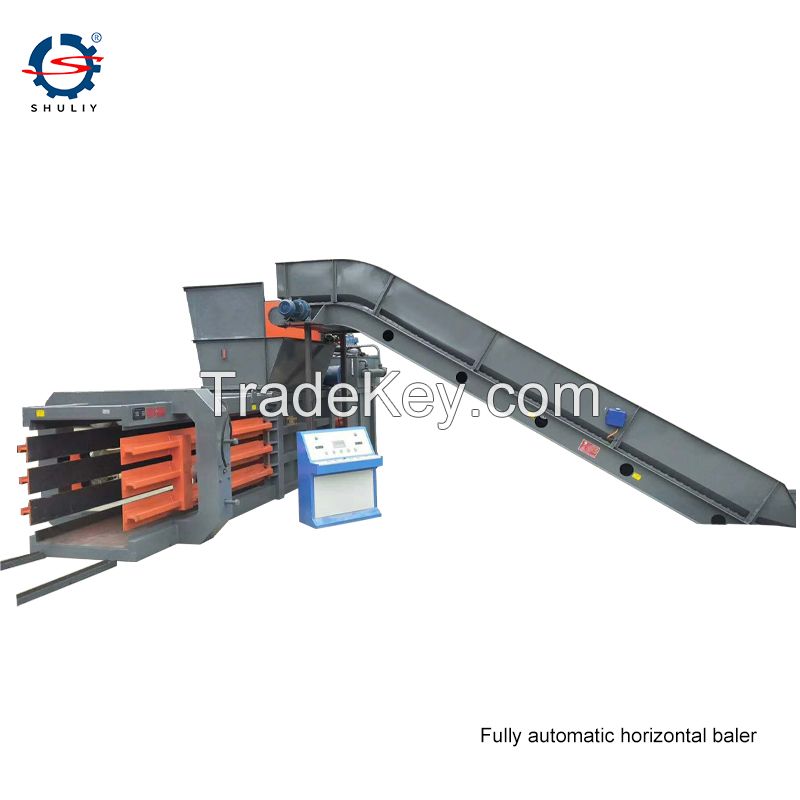 Automatic Horizontal Baler for Waste Paper Cardboard Baling Machine