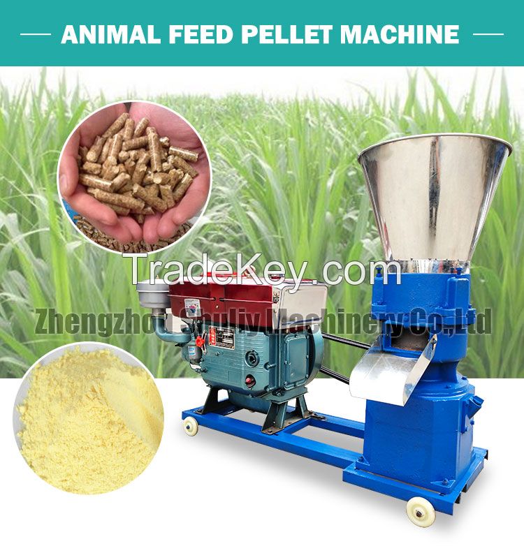 Small poultry animals feed pellet machine