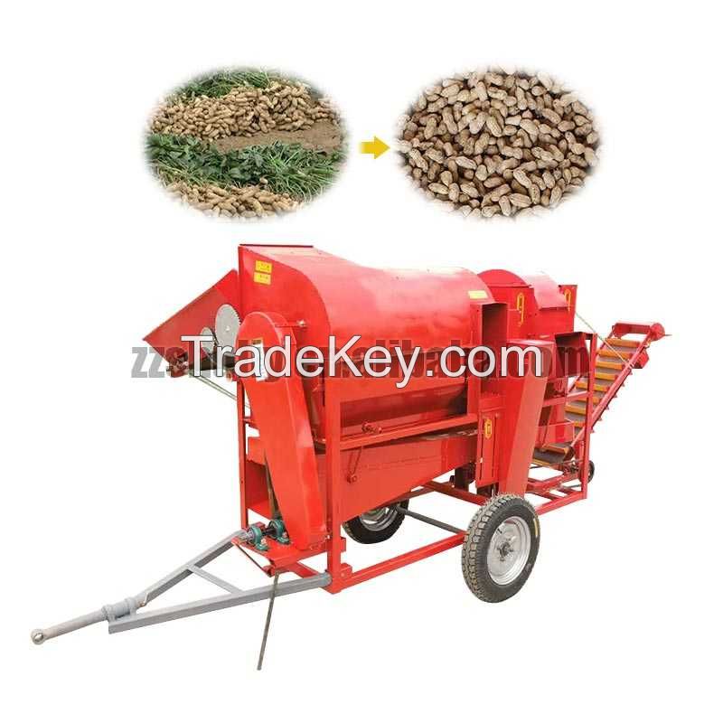 Dry peanut picking machine with wheel groundnut picker
