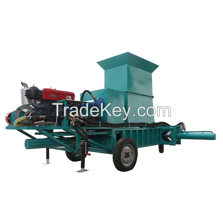 Square Hay Baler 2 Cylinder Hydraulic Corn Hay Straw Compressor Silage Packing Baler Baling Bagging Press Machine For Sale