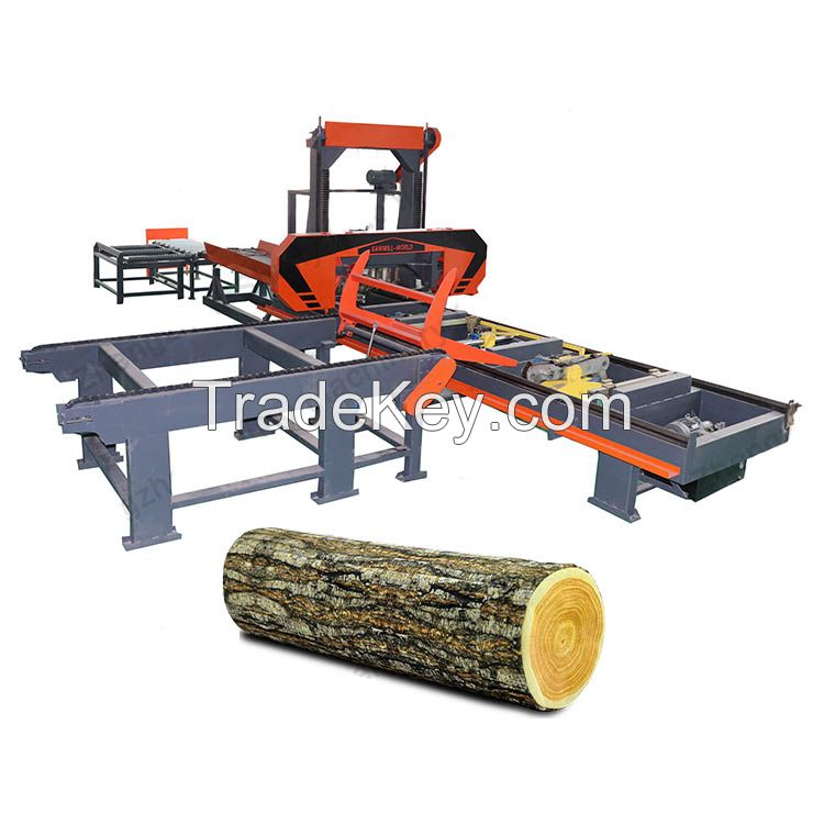 Horizontal bandsaw sawmill with diesel engine electric portable sawmill