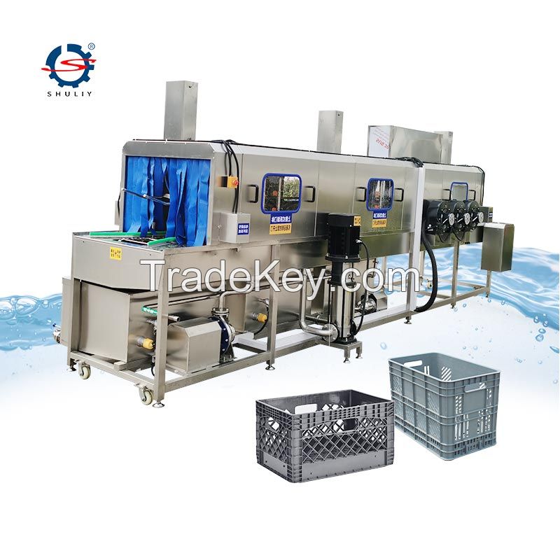 vegetable food turnover basket crate tray washer and dryer machine