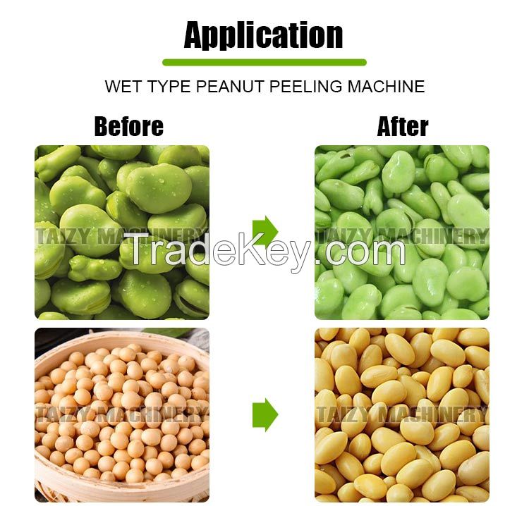 peanut skin removing wet almond peeling machine