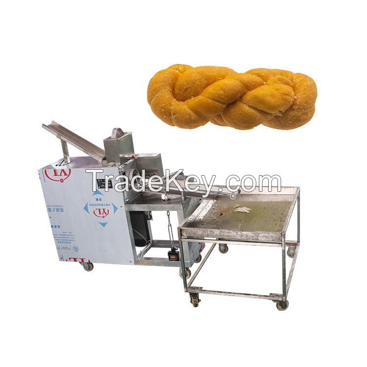 soft pretzel hemp flowers Twist snack machine fried pretzel dough twist forming making machine for sale